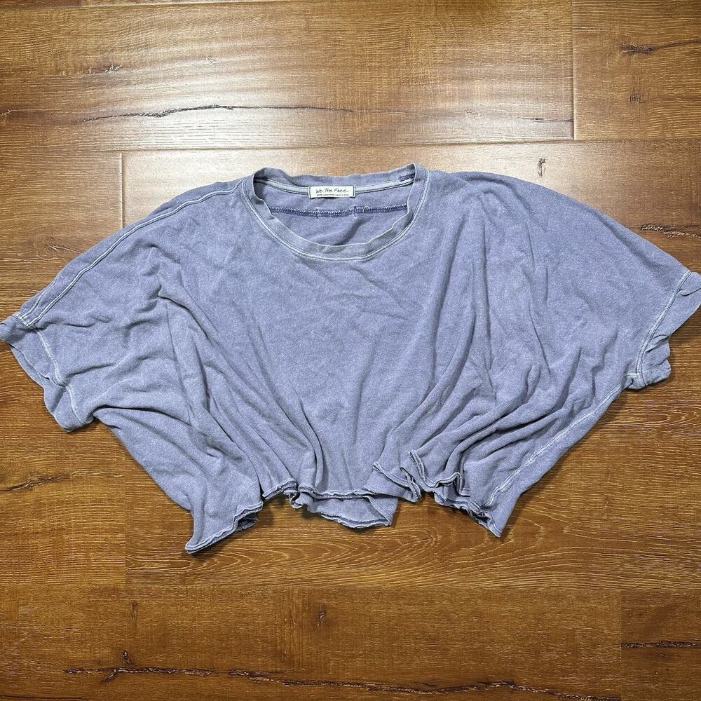 We The Free Washed Lavender Cropped Dolman Tee